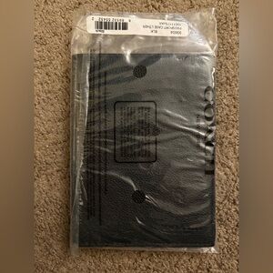 Coach Passport Case Black Pebbled Leather 93604 New NWT